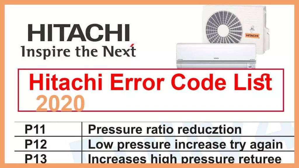 Hitachi AC Error Codes List | for Inverter AC