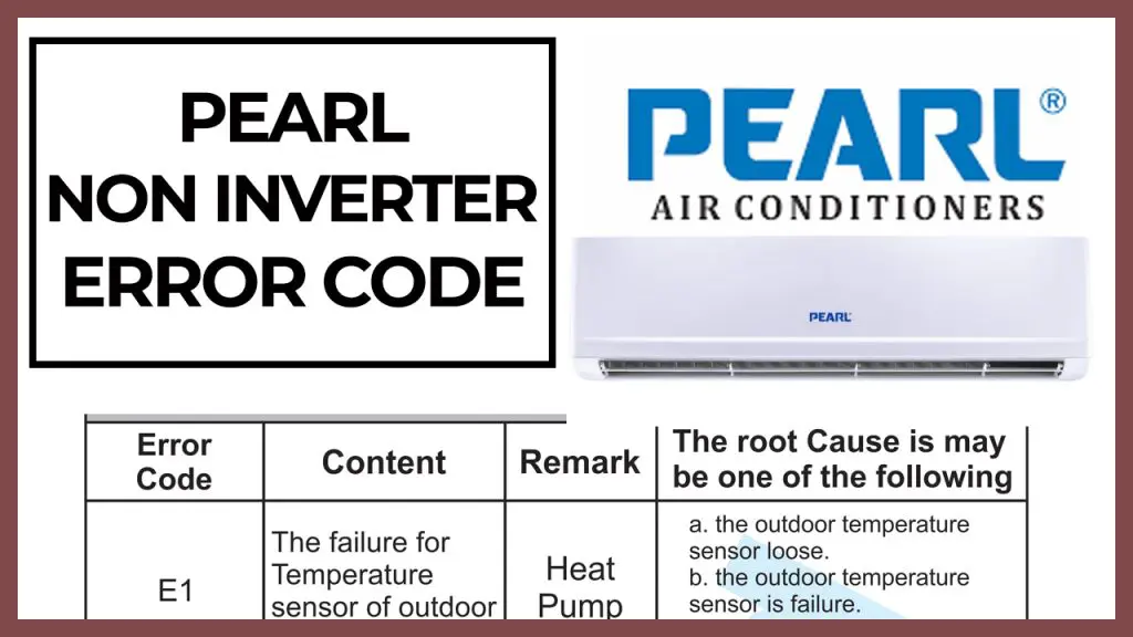 Pearl AC Error Code