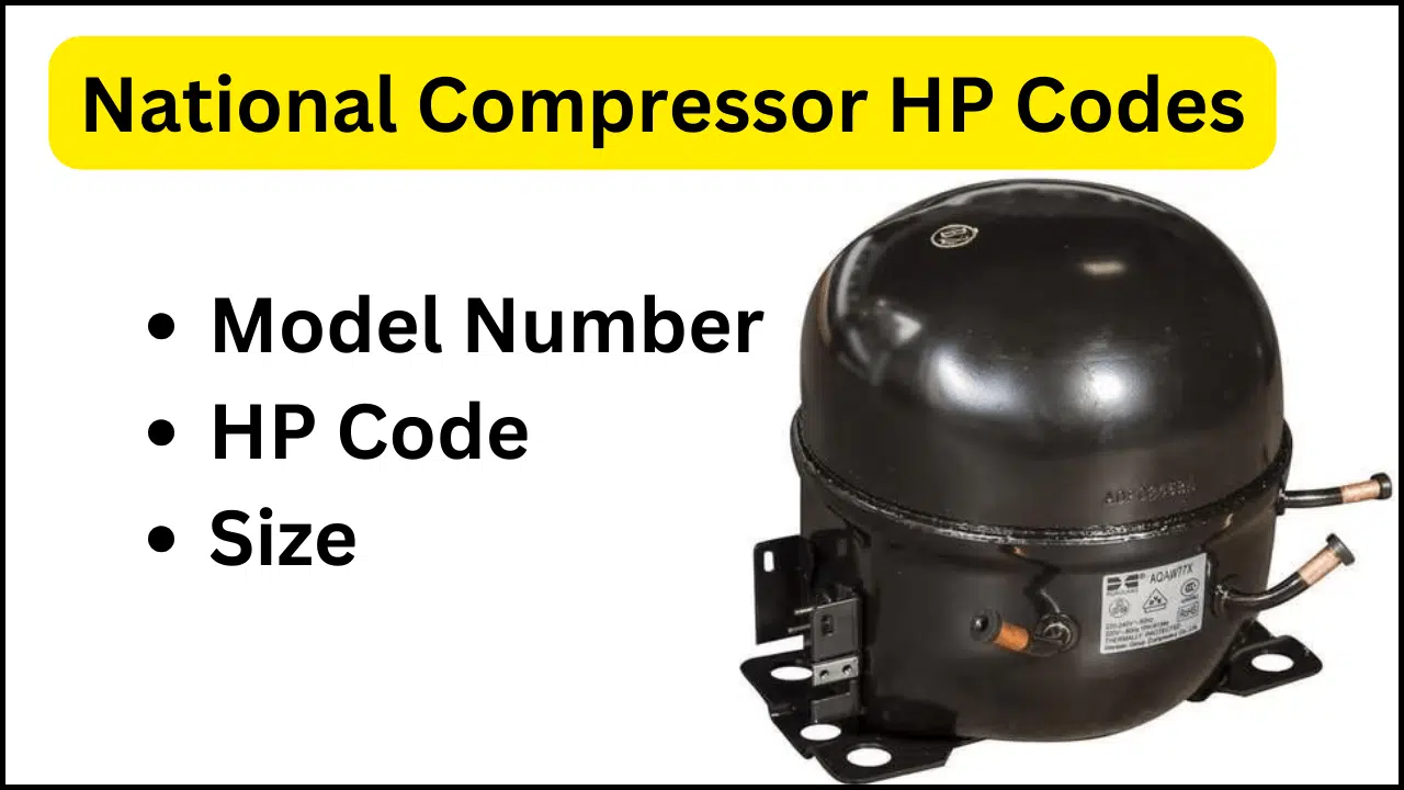Refrigerator hp power trace and compressor value