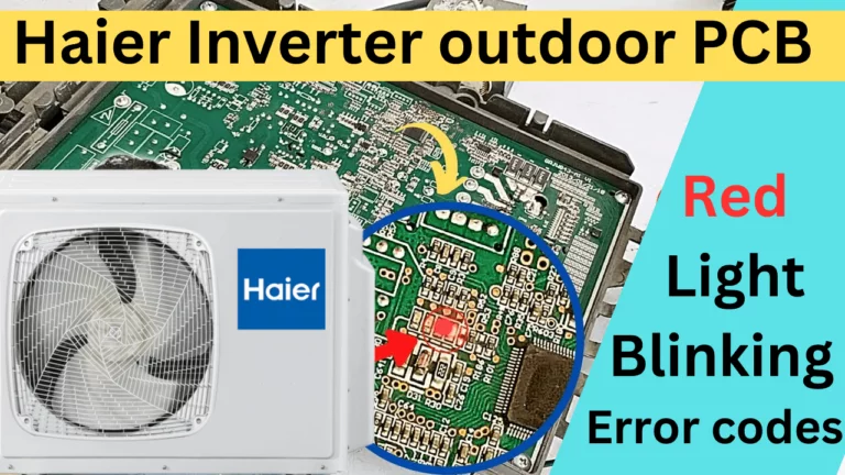 Haier Inverter outdoor PCB red light blinking codes
